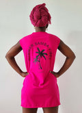 pink sleeveless t-shirt for girls