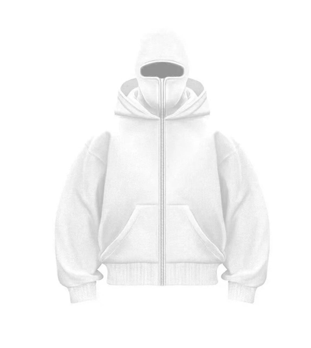 Herren Kapuzen-Baseballjacke mit Reißverschluss