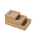 50pcs Bakery Cake Packaging Boxes with Visible Open Window Lunch Boxes