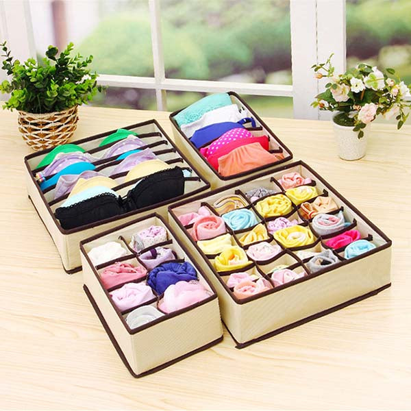 4-teiliges Unterwäsche-Organizer-Set