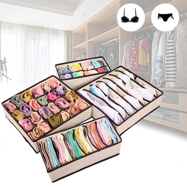 4-teiliges Unterwäsche-Organizer-Set