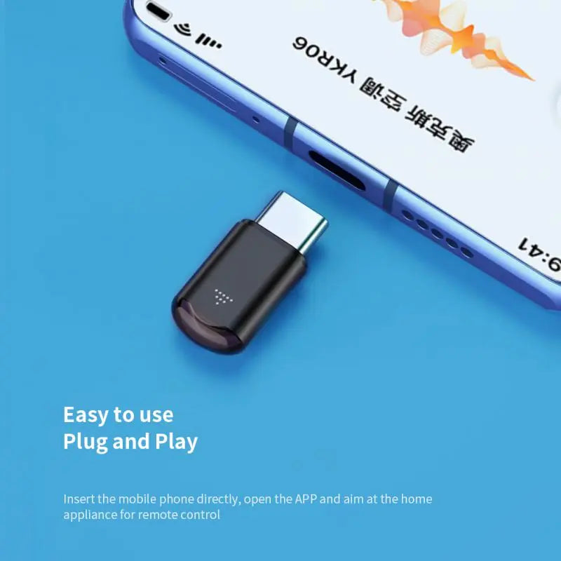 Typ-C Micro-USB Smart-IR-Fernbedienung Telefon-App Mini-Adapter