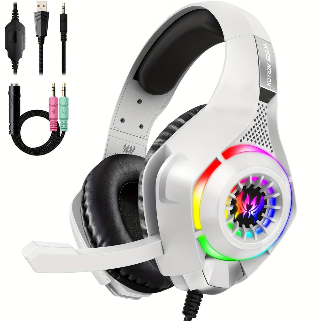 Gaming Headset mit Mikrofon und LED-Beleuchtung