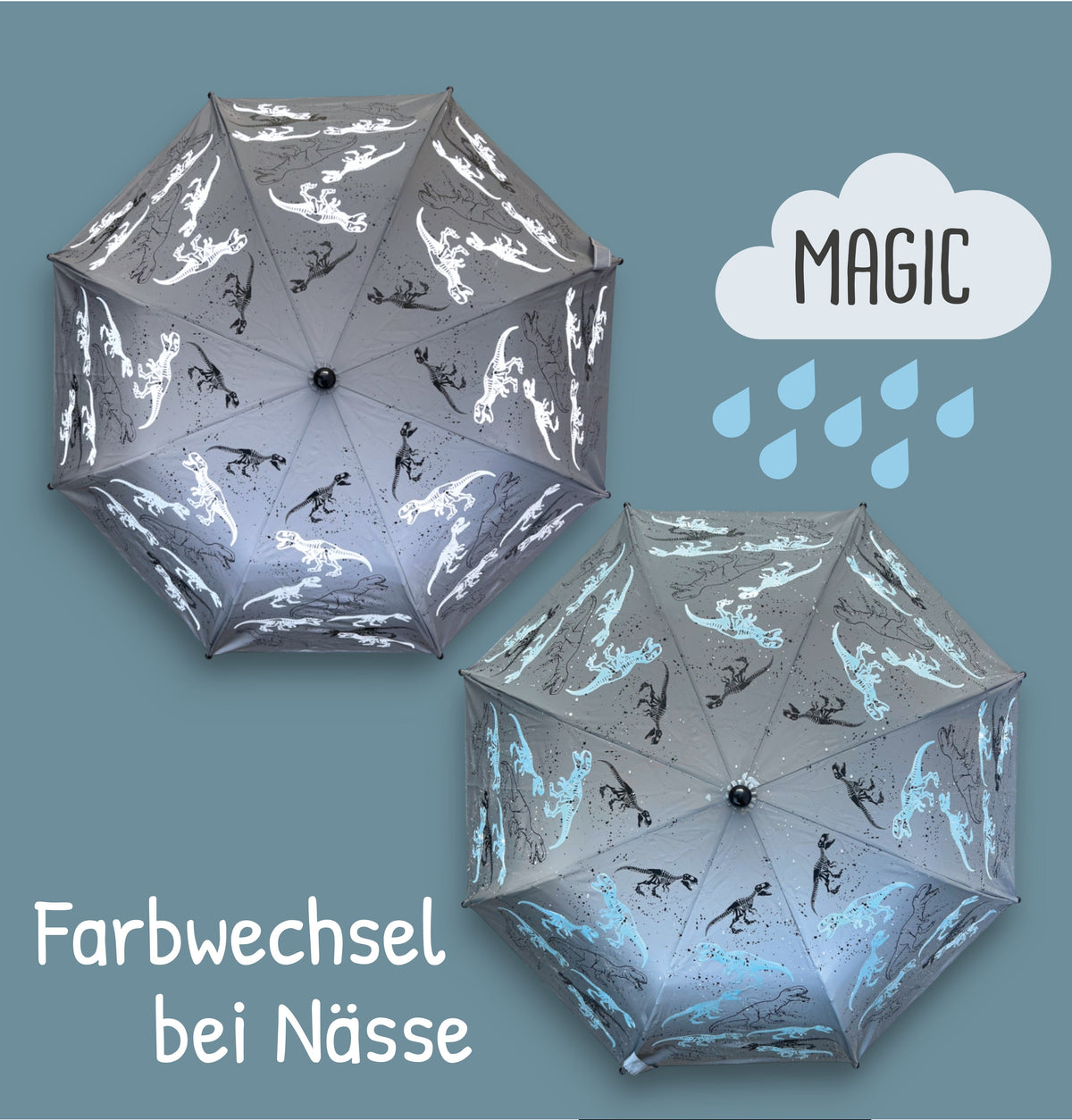 Magic Reflektor Regenschirm Dinosaurier