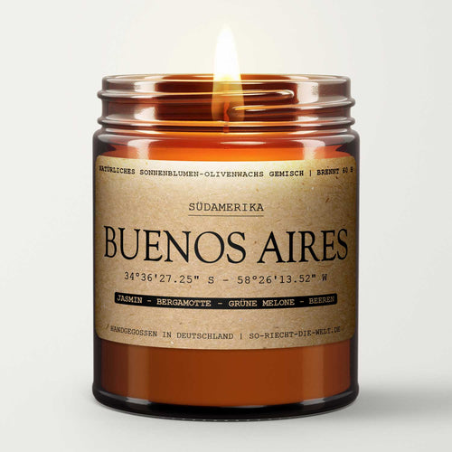 Buenos Aires Duftkerze - Jasmin | Bergamotte | grüne Melone | Beeren