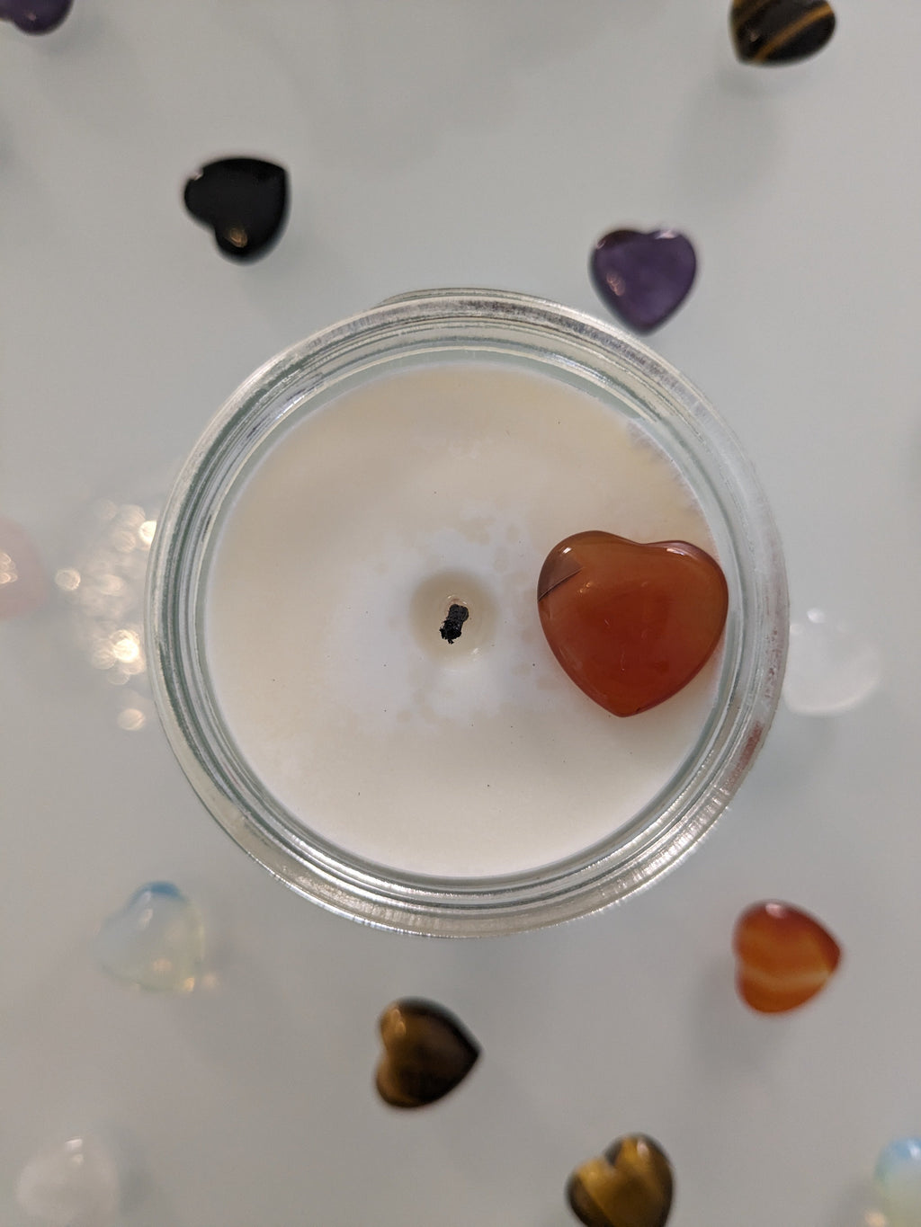 CREATIVITY & CONFIDENCE - Carnelian Crystal Scented Candle - Bergamot | Cashmere - Healing Candle, Gemstones, Reiki, Crystal, Stone, Healing, Cleansing, Meditation, Gift