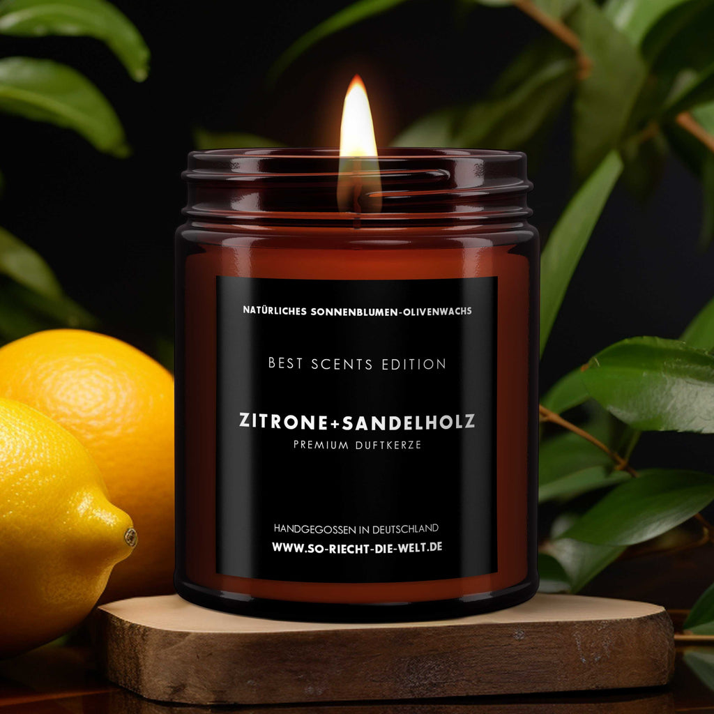 Zitrone & Sandelholz Kerze - Best Scents Edition