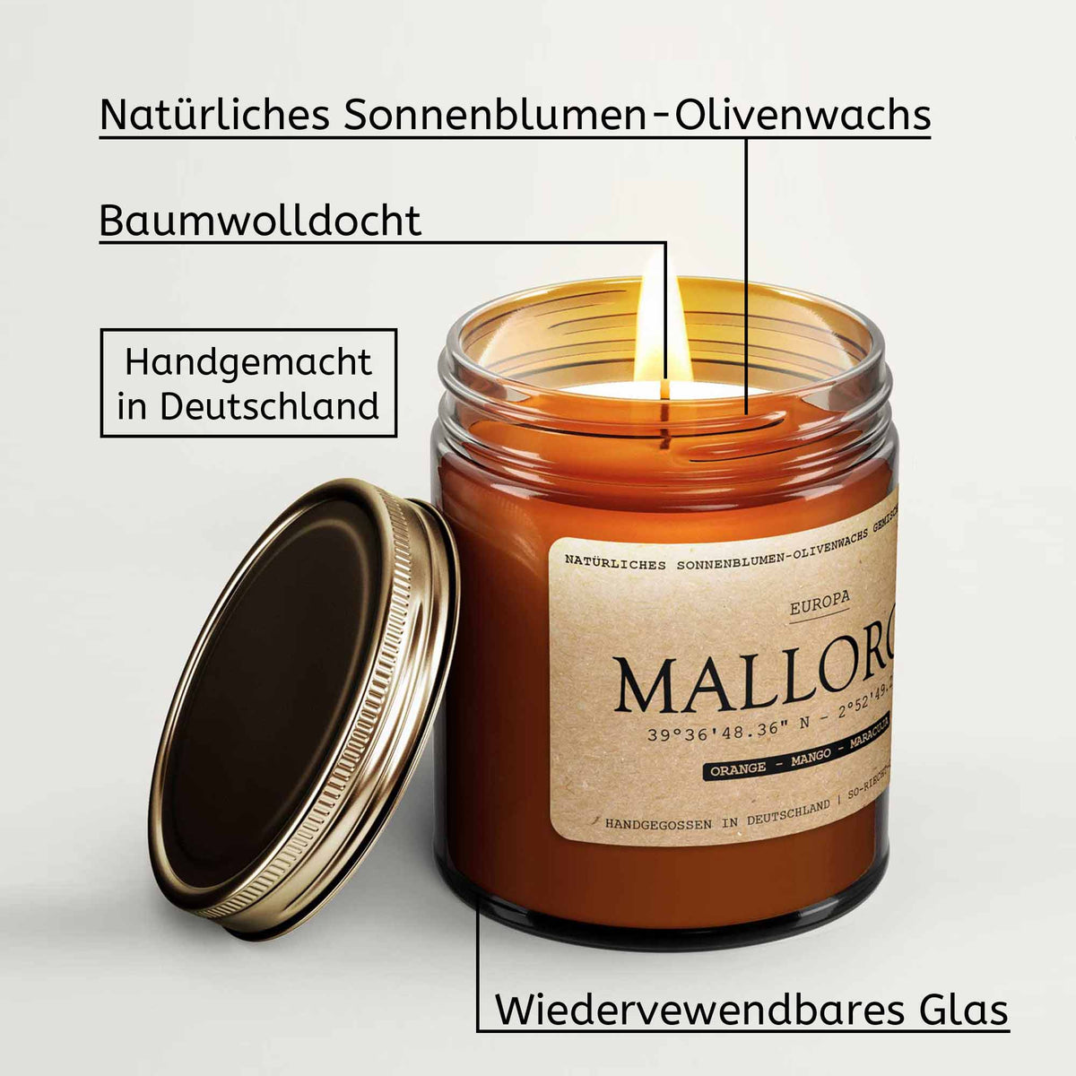 Mailand Duftkerze - Lilie | Moschus | Baumwolle