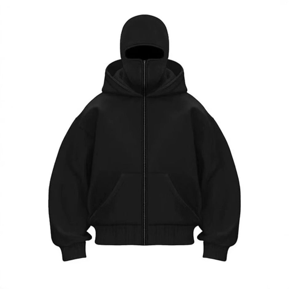 Herren Kapuzen-Baseballjacke mit Reißverschluss