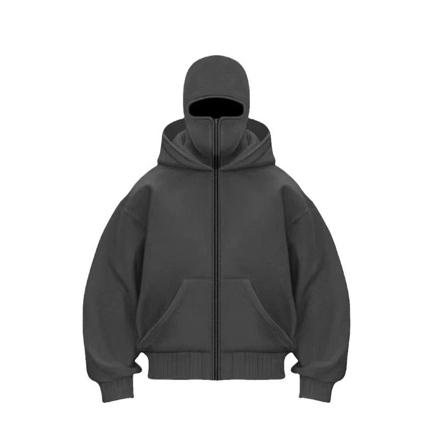 Herren Kapuzen-Baseballjacke mit Reißverschluss