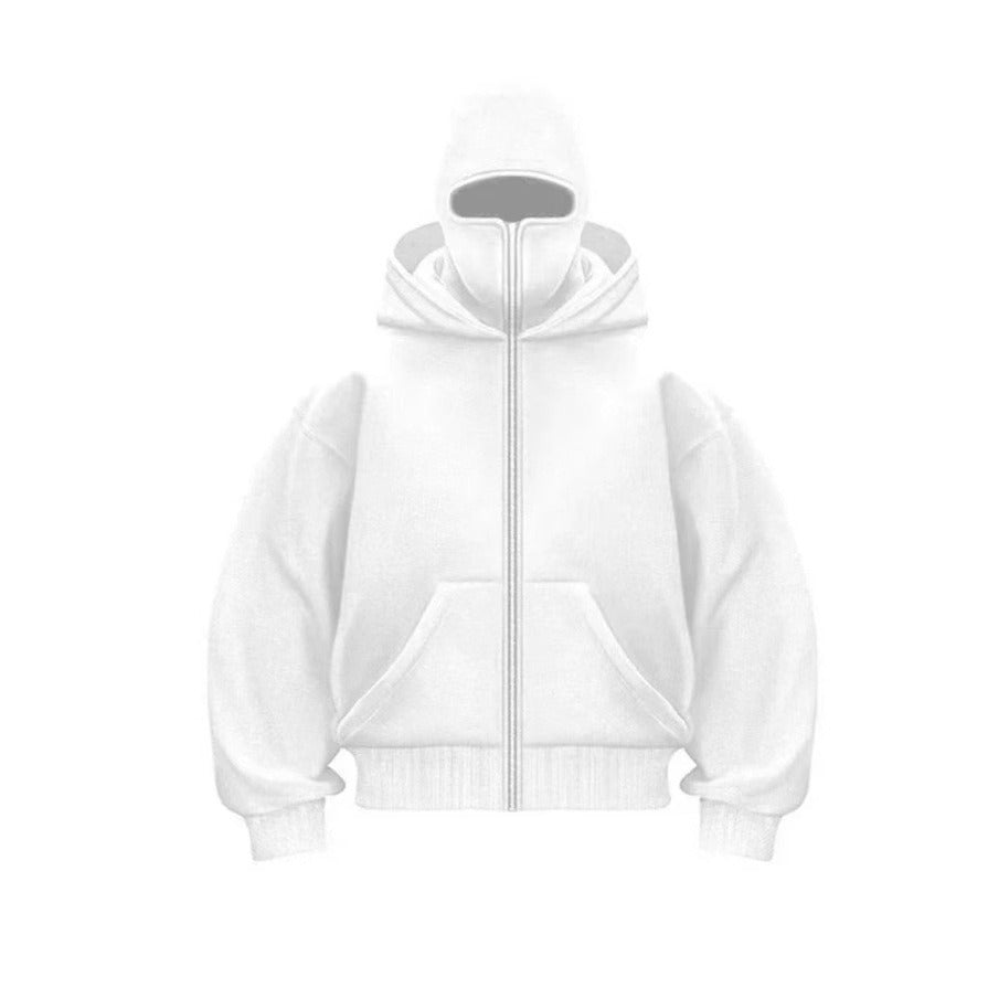 Herren Kapuzen-Baseballjacke mit Reißverschluss