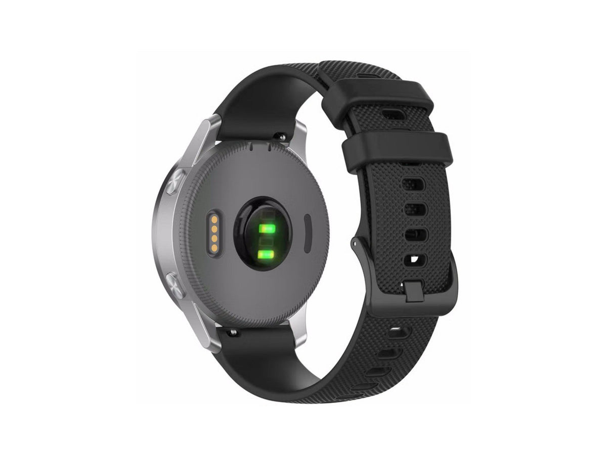 Techancy 22mm Schwarzes Smartwatch Armband KC2120, Kompatibel mit Samsung Galaxy Watch/Huawei Watch