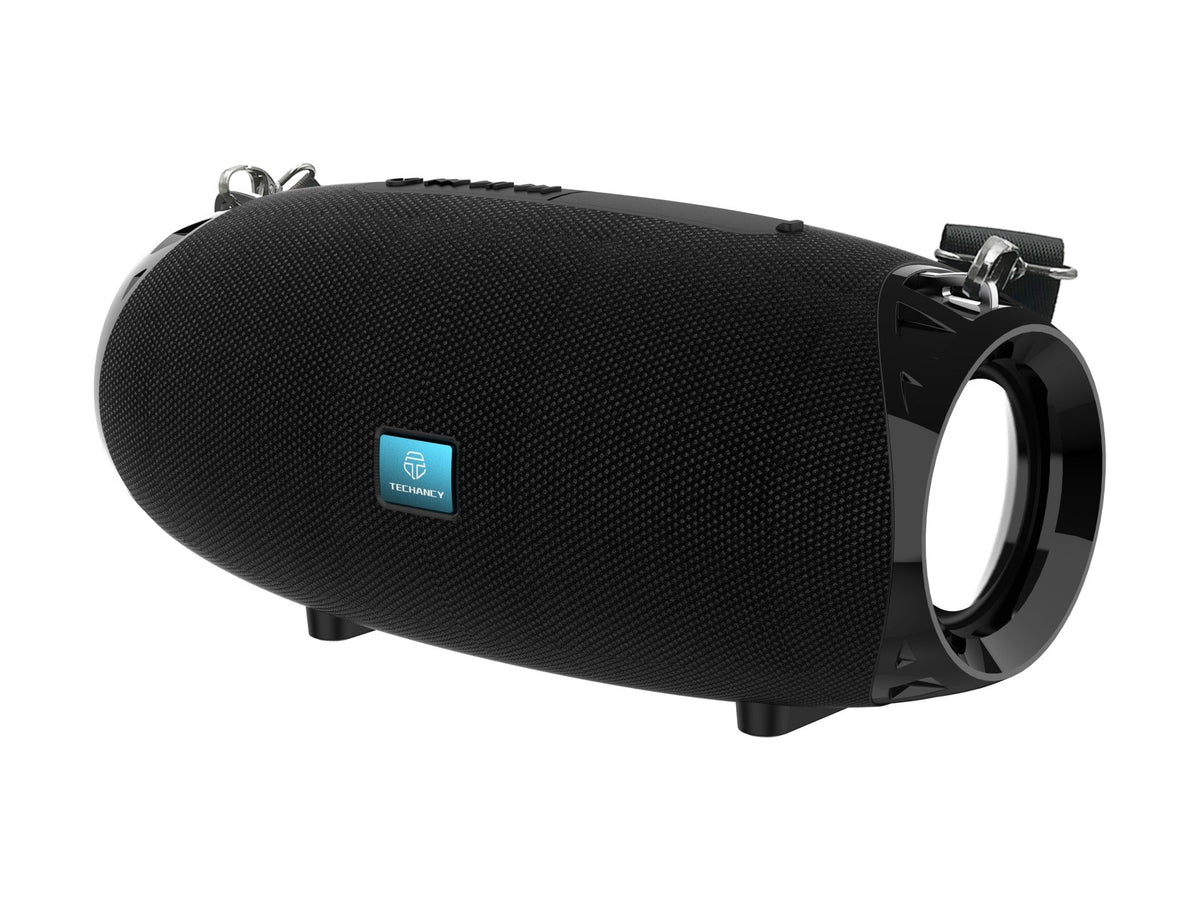 Techancy Altifalante Sem Fios Preto TH2631, Com Bateria Incorporada De 5W*2 Altifalantes, Suporta Entradas Tws/TF/AUX