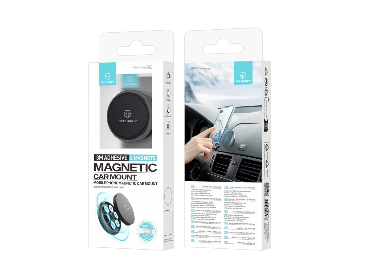 Techancy Suporte Magnético Para Telemóvel De Automóvel Ti2298, Adesão Firme, Forte Adsorção Magnética Estável De Telemóveis
