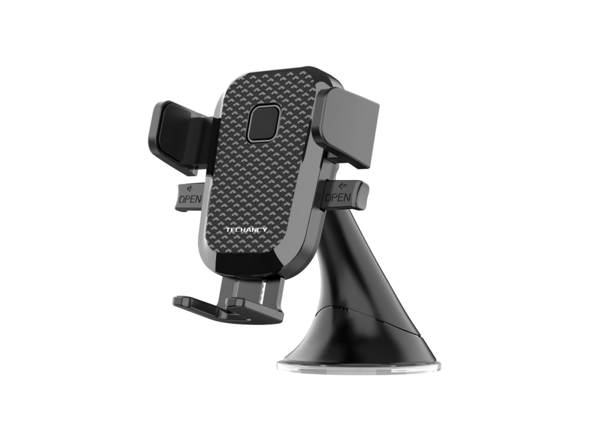 Techancy Suporte Para Telemóvel Para Automóvel, Ti2296, Operação Com Uma Mão, Abertura E Fecho Automáticos, Material Abs.