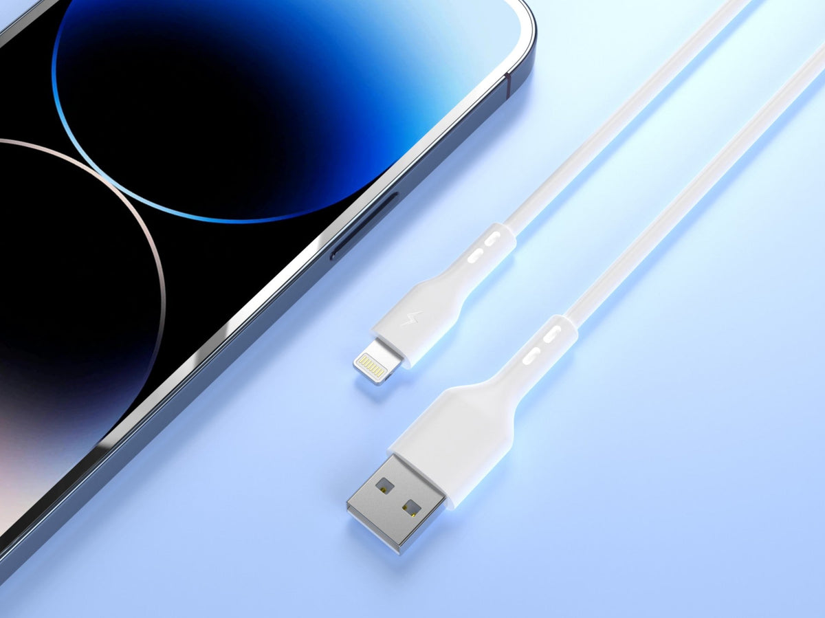 Techancy Fast Charge USB-Lightning Datenkabel TB1774, 1m, 5A Super Fast Charge, Datenübertragung, Weiß
