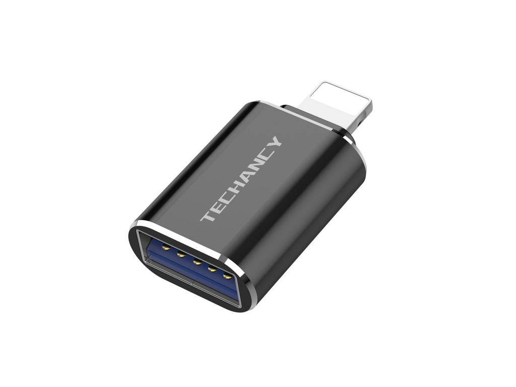 Techancy OTG Adapter USB 3.0 Schwarz KK2109, unterstützt das Lesen/Schreiben von USB-Flash-Laufwerken, Tastatur- und Mausverbindungen