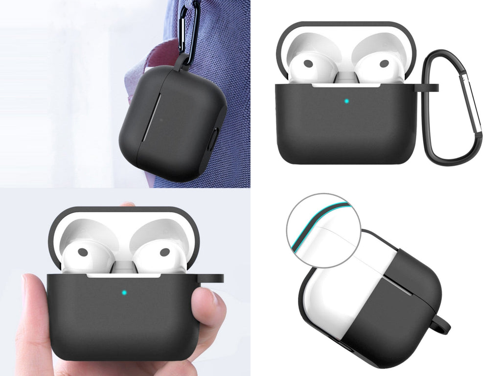 Capa protetora de silicone para auriculares Techancy, KC2114, compatível com AirPods 3.ª geração, Branco