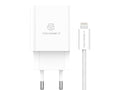 Techancy Carregador USB-A+USB-C TA2820, 45W PD, com Cabo USB-C para Lightning de 1m, CompatIvel com iPhone 7/8/XS/11-14