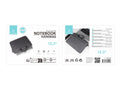 Mala para computador portátil Techancy TW2778, Preto, 13,3 polegadas, alça ajustável