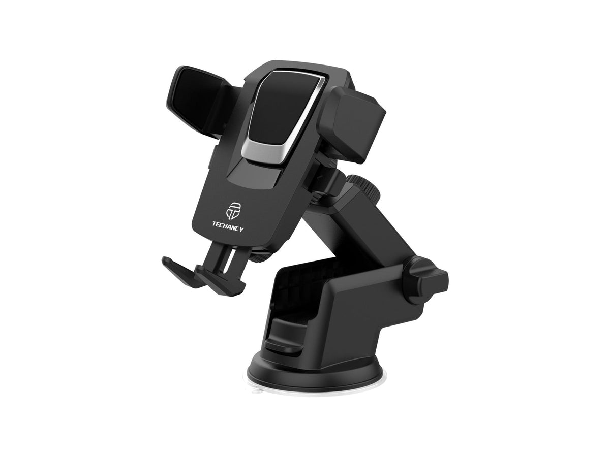 Techancy Suporte Para Telemóvel Com Ventosa Para Automóvel Preto/Prata Ti2188, Bloqueio Com Um Toque, 4-7,2 Polegadas