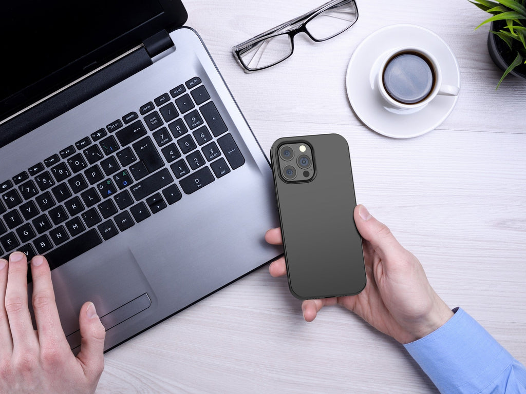 Neue Techancy TPU-Handyhülle in Schwarz, KX5601, mit Kameraschutz, kompatibel mit iPhone 12 Pro Max