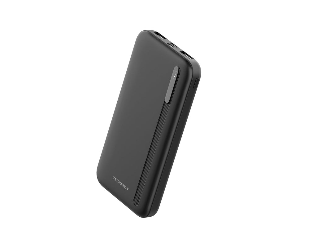 Techancy Power Bank 10000mah Schwarz TF2775, 10W Schnellladung für Smartphones, Tablets und mehr!