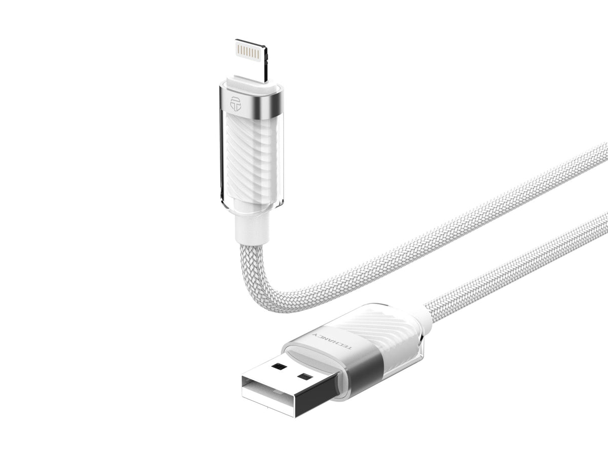 Techancy Datenkabel IP 11-14/USB 1m/3A Weiß TB1780, Kompatibel mit iPhone/iPad, Schnellladefunktion und Datenübertragung
