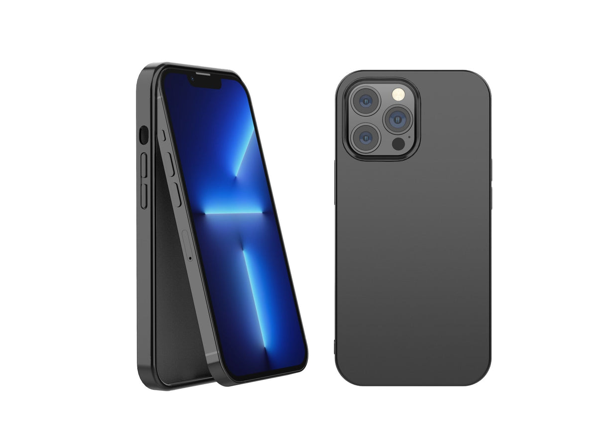 Capa nova para telemóvel em TPU da Techancy, em preto, KX5601, com proteção para a lente da câmara, compatível com iPhone 12 Pro Max
