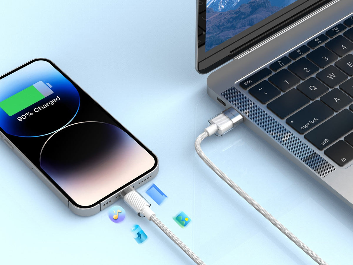 Techancy Datenkabel IP 11-14/USB 1m/3A Weiß TB1780, Kompatibel mit iPhone/iPad, Schnellladefunktion und Datenübertragung