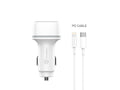 Techancy Kfz-Ladegerät 38 W TC6404, Schnellladung PD3.0+QC3.0, USB-C-Lightning-Kabelset,