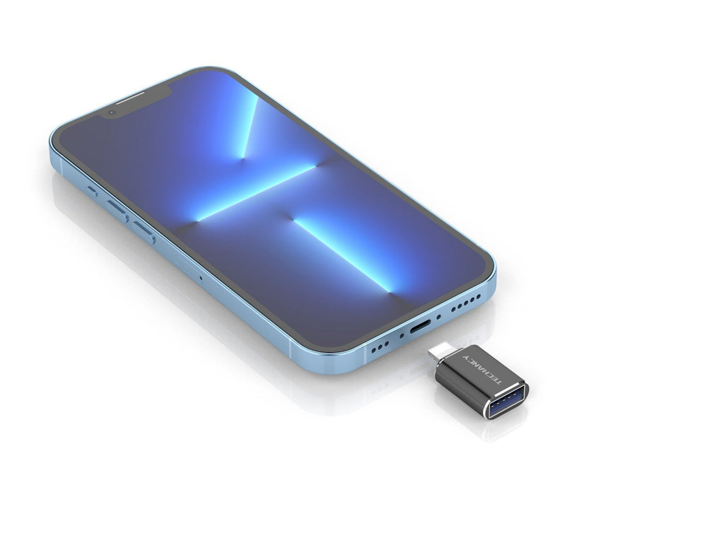 Techancy OTG Adapter USB 3.0 Schwarz KK2109, unterstützt das Lesen/Schreiben von USB-Flash-Laufwerken, Tastatur- und Mausverbindungen