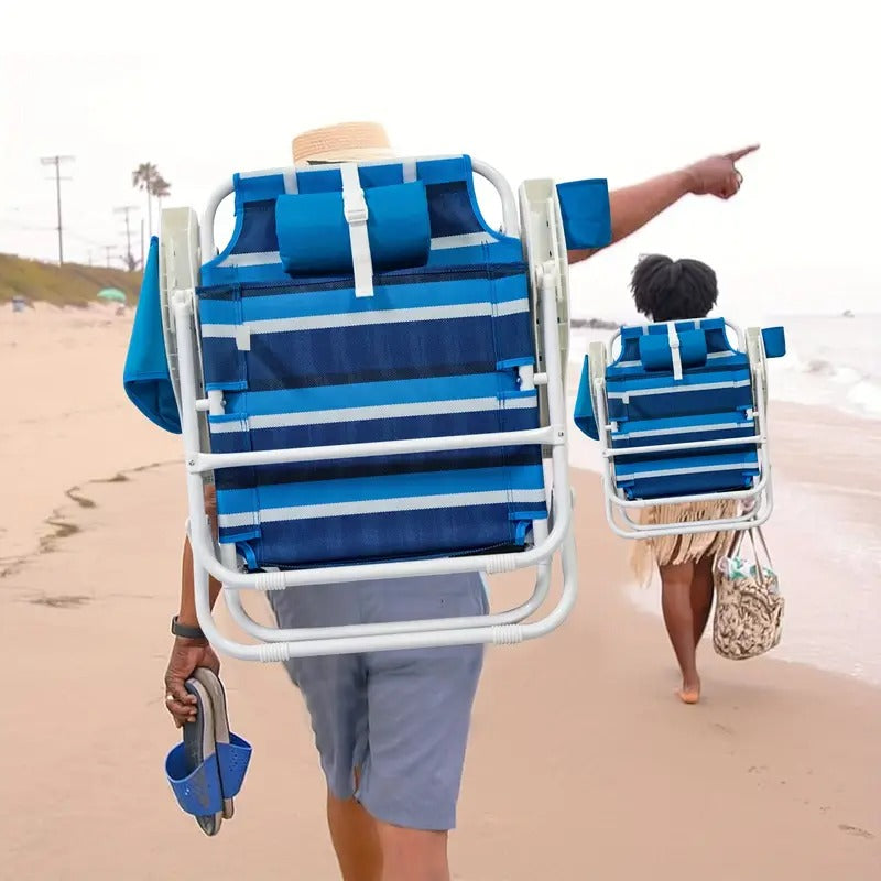 Klappbare Strandliegen mit Rückenlehne (2er-Set)