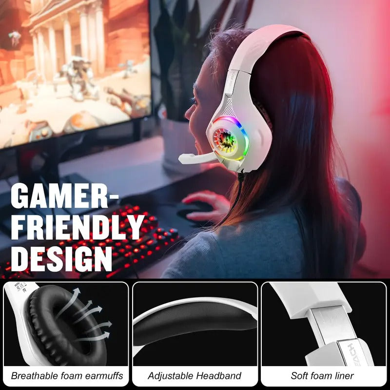 Gaming Headset mit Mikrofon und LED-Beleuchtung