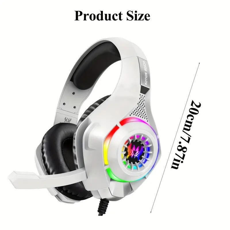 Gaming Headset mit Mikrofon und LED-Beleuchtung