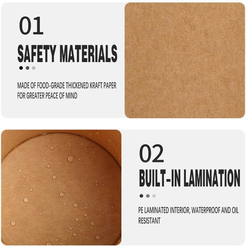250x Biodegradable Kraft Paper Soup