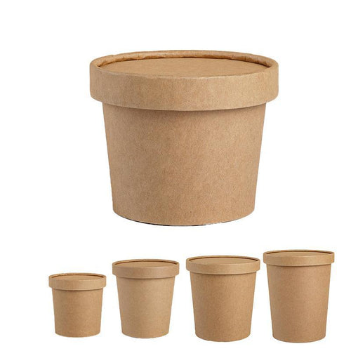 250x Biodegradable Kraft Paper Soup