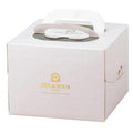 30PCS White Portable Cake Boxes Display Window Packing Case Party with Handle Birthday