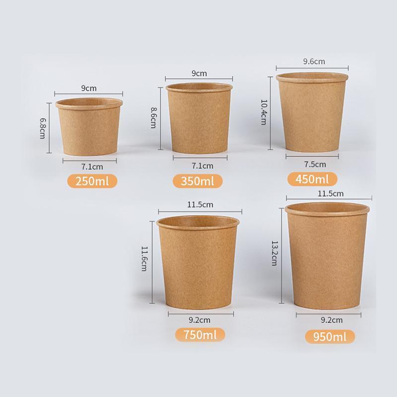 250x Biodegradable Kraft Paper Soup