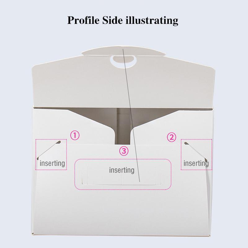 30PCS White Portable Cake Boxes Display Window Packing Case Party with Handle Birthday