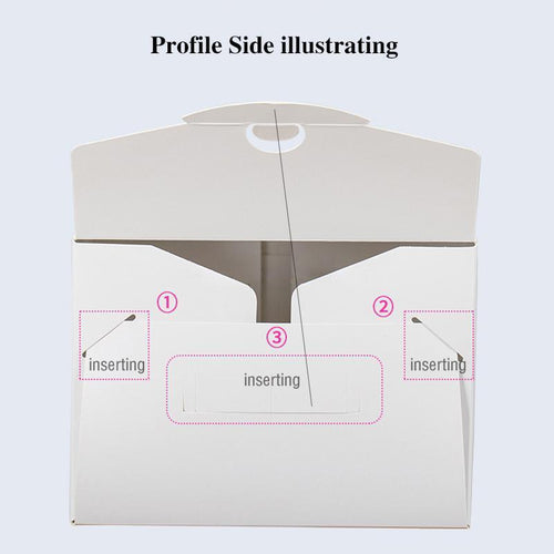 30PCS White Portable Cake Boxes Display Window Packing Case Party with Handle Birthday