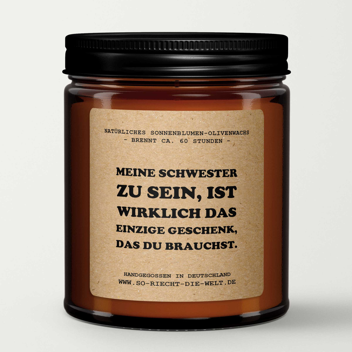 Meine Schwester zu sein ist das einzige Geschenk, Duftkerze, Kerze, Geburtstagsgeschenk für sie, ihn, Freches Geschenk, freche Kerze, Geschenk für die beste Freundin, Geschenk für Schwester